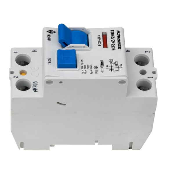Residual current circuit breaker 63A, 2-p, 30mA,type AC, 6kA image 9