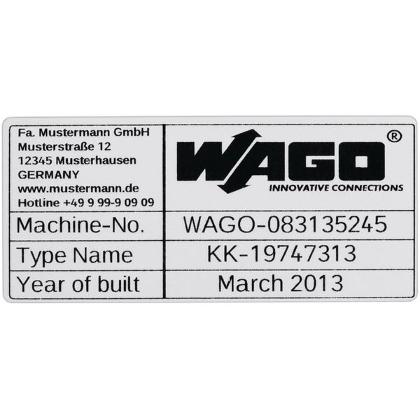 Type labels 70 x 33 mm silver-colored image 2