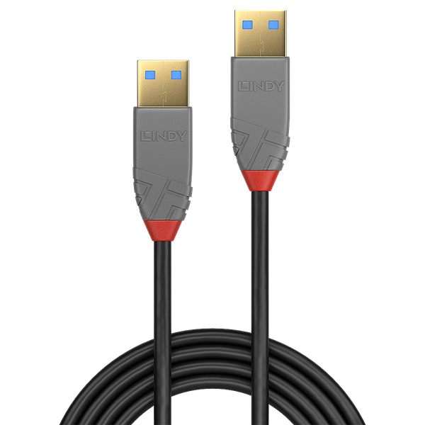 5m USB 3.2 Type A Cable, 5Gbps, Anthra Line USB Type A Male to Male image 2