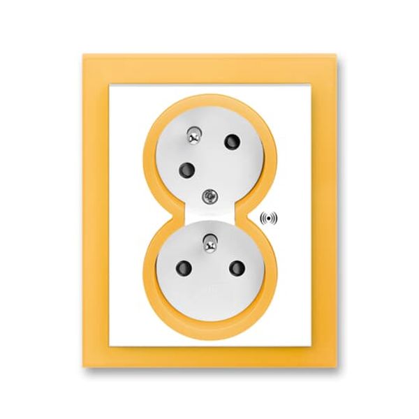 5583M-C02357 43 Double socket outlet with earthing pins, shuttered, with turned upper cavity, with surge protection image 34