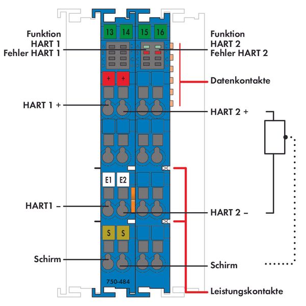 2-channel analog input 4 … 20 mA HART Intrinsically safe blue image 4