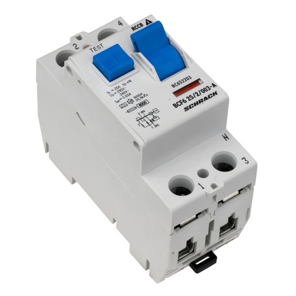 Residual current circuit breaker 25A, 2-p, 30mA,type A,6kA image 8