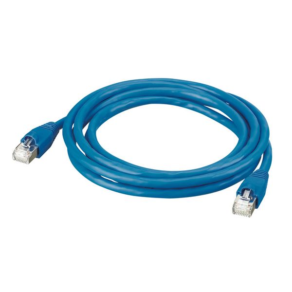 Patch cord RJ45 category 6 SF/UTP shielded PVC blue 1 meter image 1