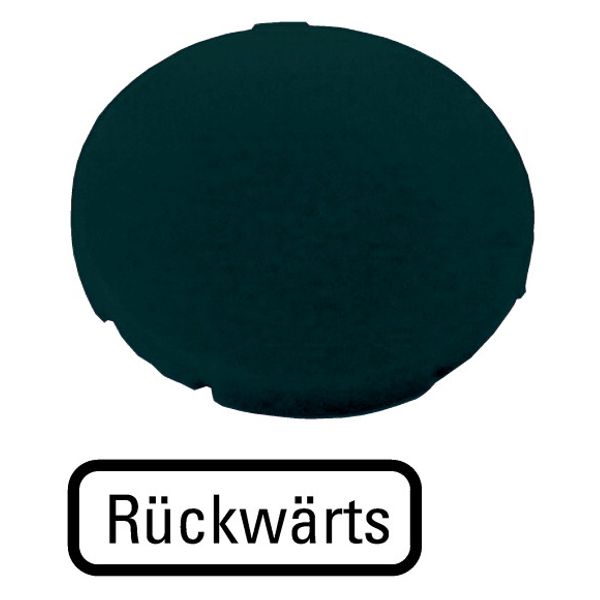 Button plate, flat black, RÜCKWÄRTS image 1