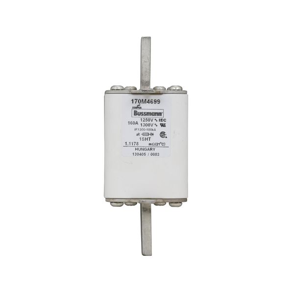 Fuse-link, high speed, 160 A, AC 1250 V, size 1, 53 x 63 x 135 mm, aR, IEC, single indicator image 9