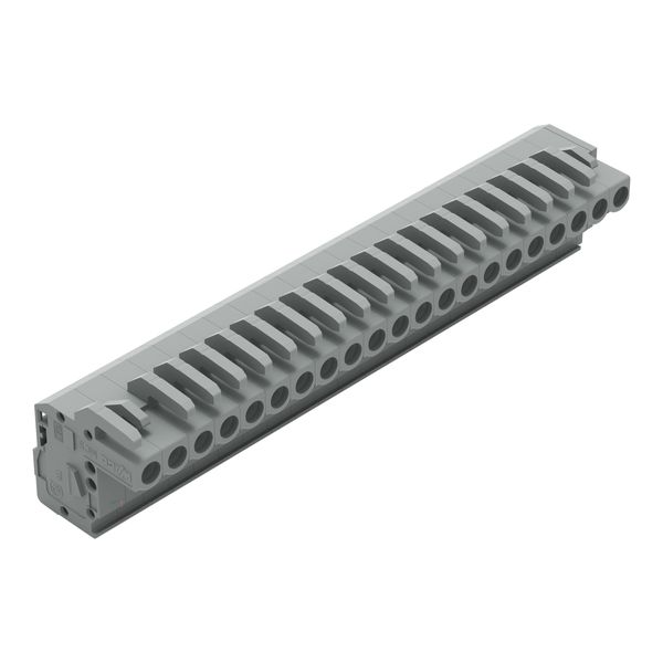 1-conductor female connector, angled CAGE CLAMP® 2.5 mm² gray image 1