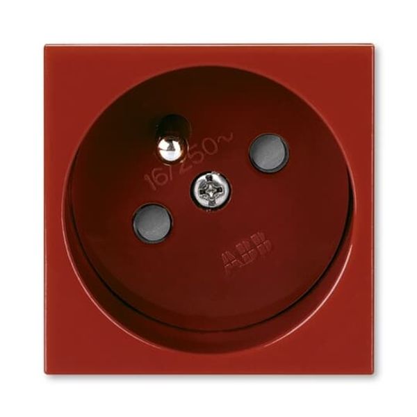 5525N-C02357 R1 Socket outlet 45×45 with earthing pin, shuttered image 1