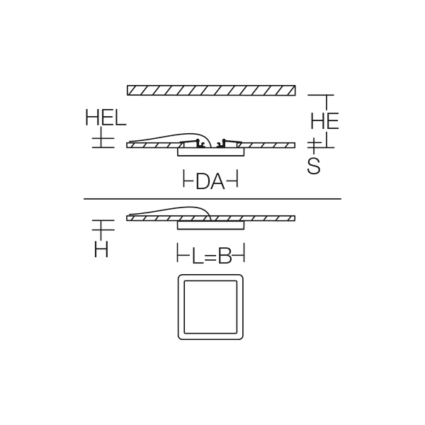 TRIXY square, 25...35 W, 3000...4350 lm, 830, 840, white, on/off Surfa image 4