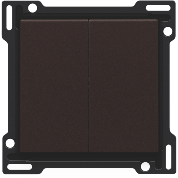 Finishing set for two-circuit switch, two-way switch + N.O. push butto image 2