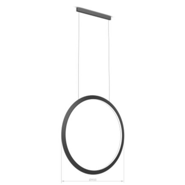 Pendant Circular Vertical Side ø900 Surface LED 45.6W 1311lm 2700K Gold image 1