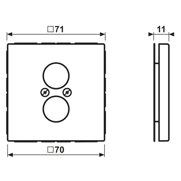 Centre plate for socket ME2962-2AT image 2