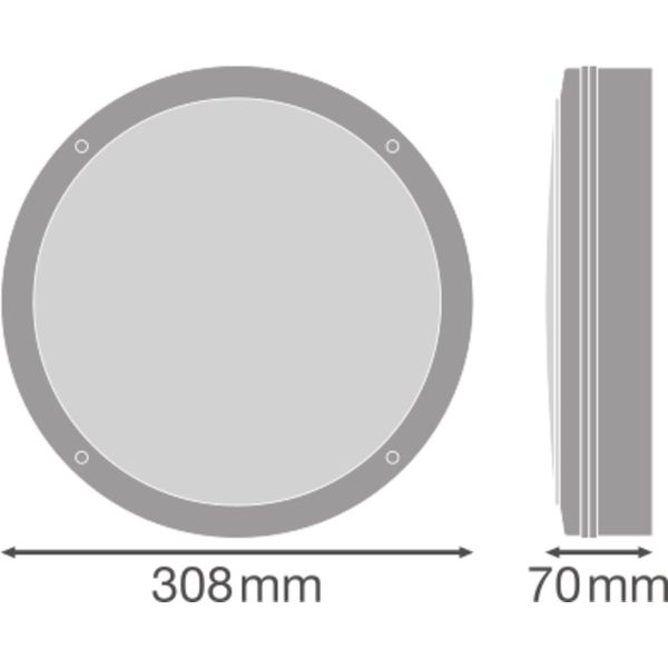 SURFACE BULKHEAD 300 ON/OFF 15W 830 BK IP65 image 7