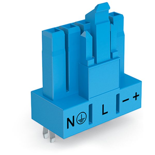 Socket for PCBs straight 5-pole blue image 3