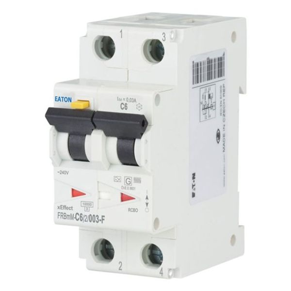 FRBmM-C6/2/003-F Eaton Moeller series xEffect - FRBm6/M RCBO - residual-current circuit breaker with overcurrent protection image 1