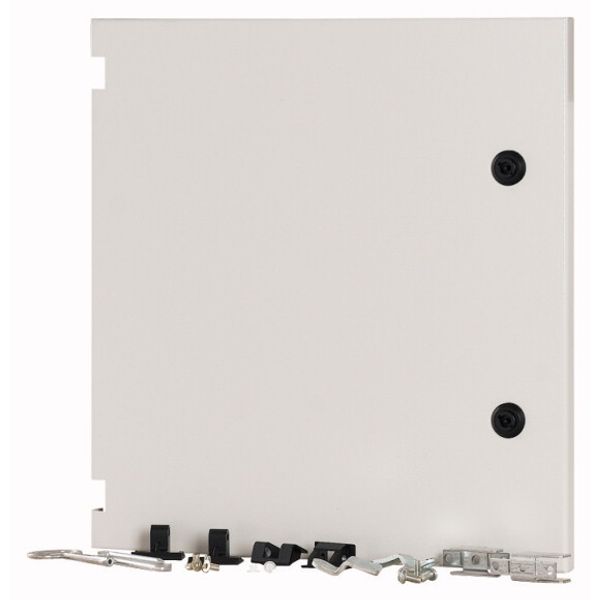 Section wide door, closed, HxW=450x425mm, IP55, grey image 1