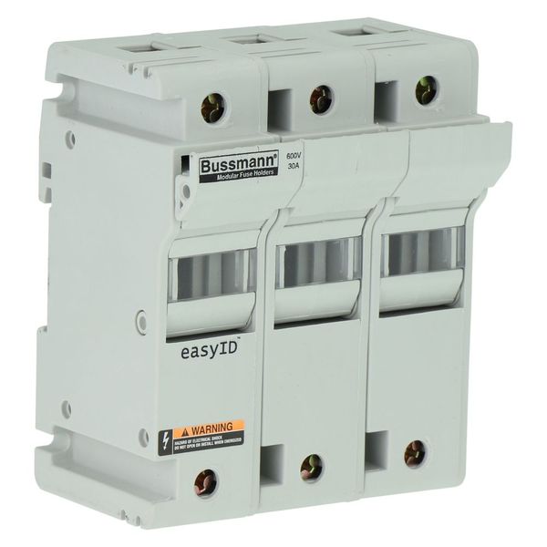 Fuse-holder, low voltage, 30 A, AC 600 V, DC 600 V, UL Class J, 98 x 72 x 117 mm, 3P, UL, CSA image 25