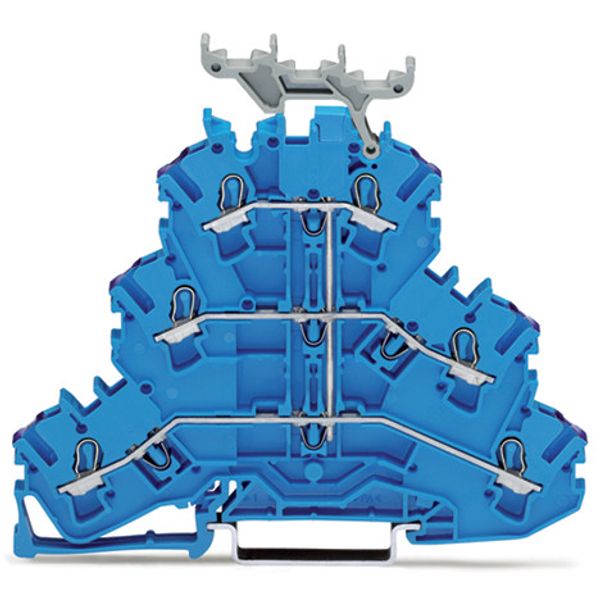 Triple-deck terminal block 6-conductor through terminal block N blue image 3