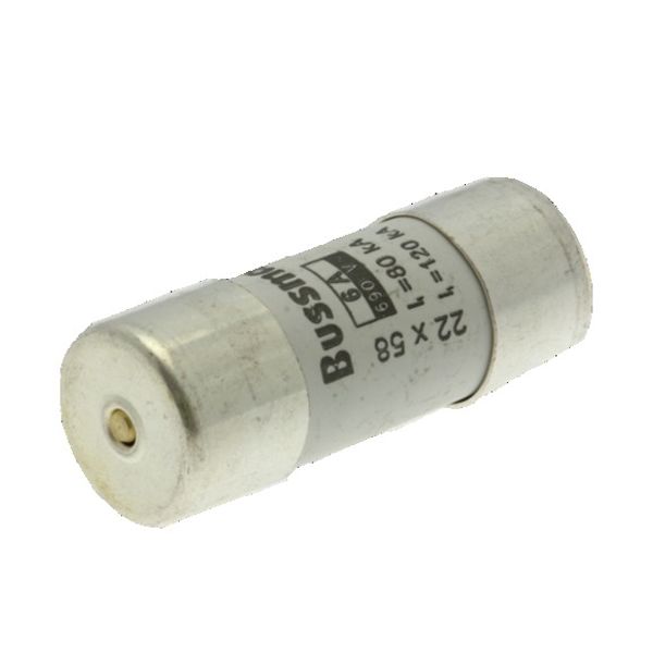 Fuse-link, LV, 6 A, AC 690 V, 22 x 58 mm, gL/gG, IEC, with striker image 3