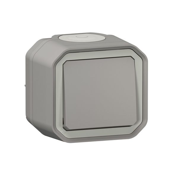 PLEXO PUSH BUTTON NO CONTACT - GREY - SURFACE image 1