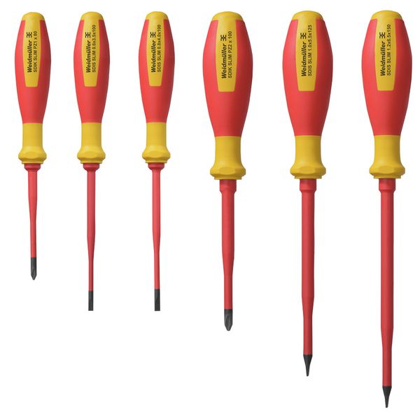 Screwdriver set, VDE-insulated Slotted and crosshead PZ-SD screwdriver image 1