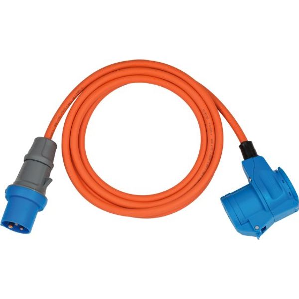CEE Extension Cable IP44 For Camping/Maritim IP44 3m orange H07RN-F 3G2.5 CEE plug, angled coupling 230V/16A image 1
