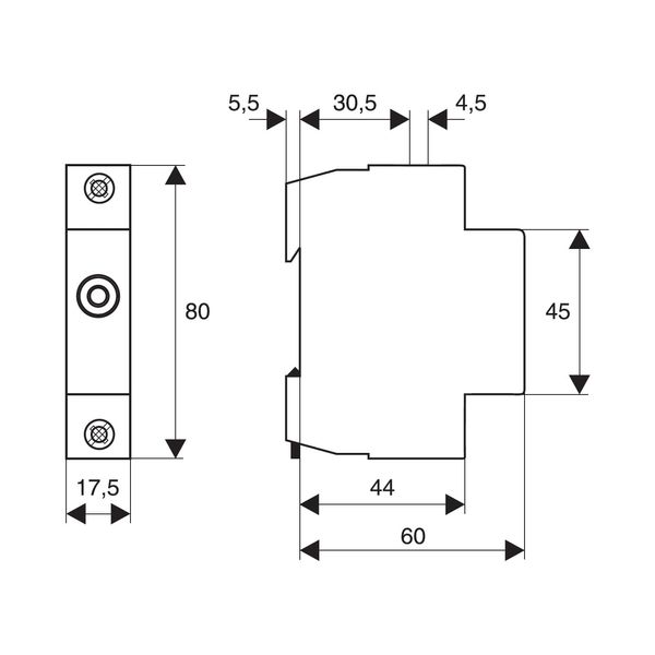 Neutral Conductor Feed-through Module + Test terminal, 63A image 4