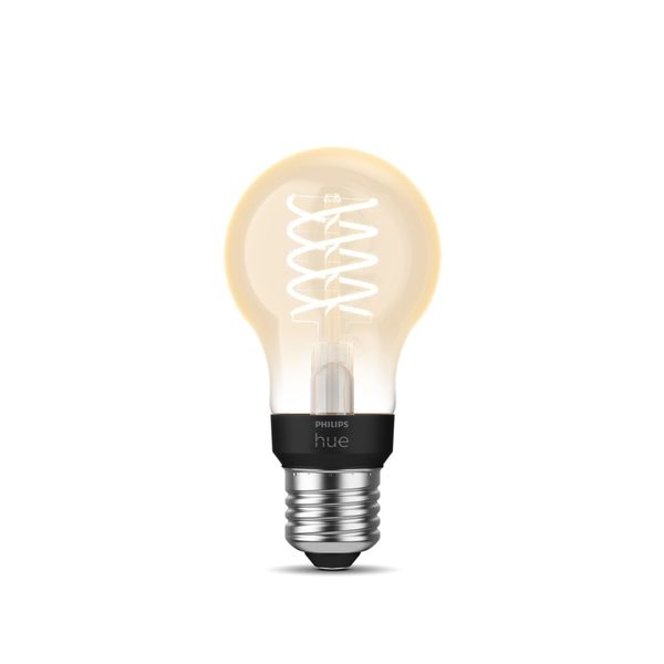 HUE WHITE LED filam.bulb A60 7.2W/NIL E27 2100K 580lm Dim 15Y image 1