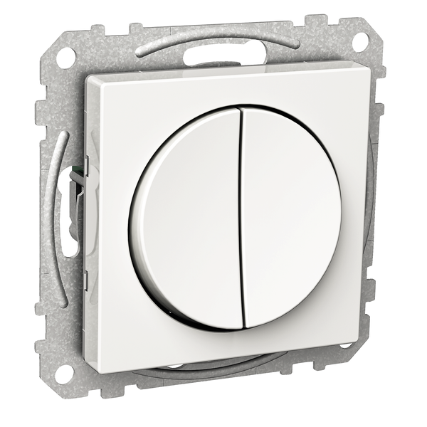 Exxact rocker switch round 2x 2-way screwless white image 4