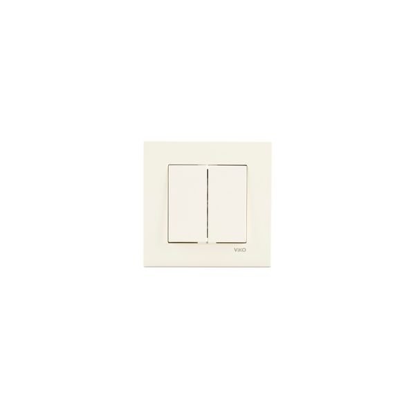 Karre Beige Two Gang Switch image 1