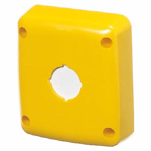 WATERTIGHT COVER FOR 1 PUSH-BUTTON/SIGNALLER - 85X75 MM - SUITABLE FOR BUTTON - YELLOW image 2
