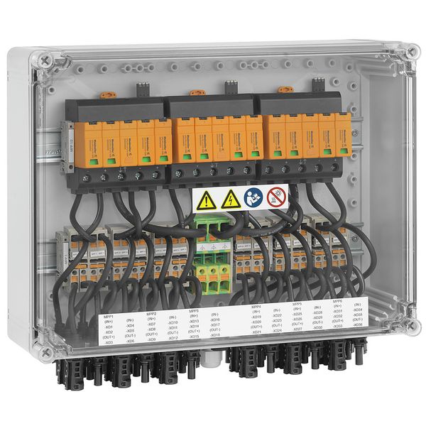 Combiner Box (Photovoltaik), 1100 V, 6 MPP´s, 2 Inputs / 1 Output per  image 1