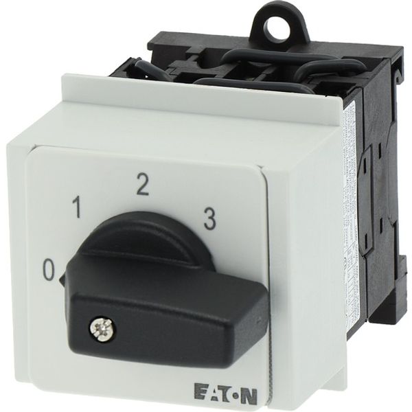 Step switches, T0, 20 A, service distribution board mounting, 3 contact unit(s), Contacts: 6, 45 °, maintained, With 0 (Off) position, 0-3, Design num image 5