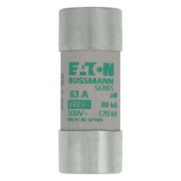 Fuse-link, LV, 63 A, AC 690 V, 22 x 58 mm, aM, IEC, with striker image 4