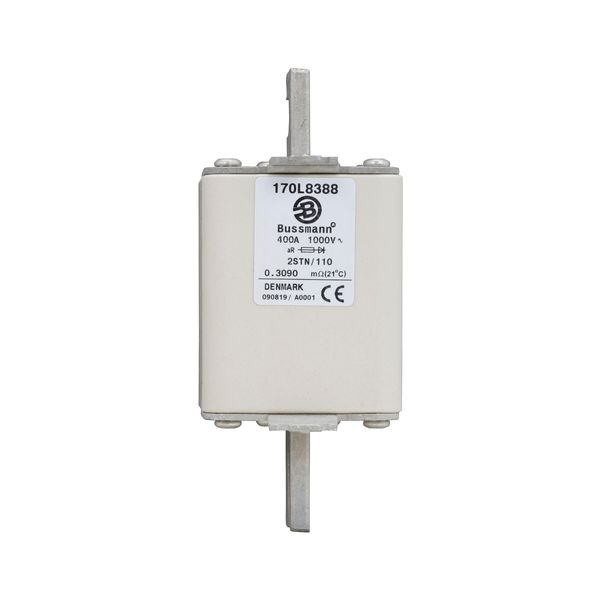 Fuse-link, high speed, 400 A, AC 1000 V, Size 2, 61 x 75 x 140 mm, aR, DIN, IEC, single indicator image 2