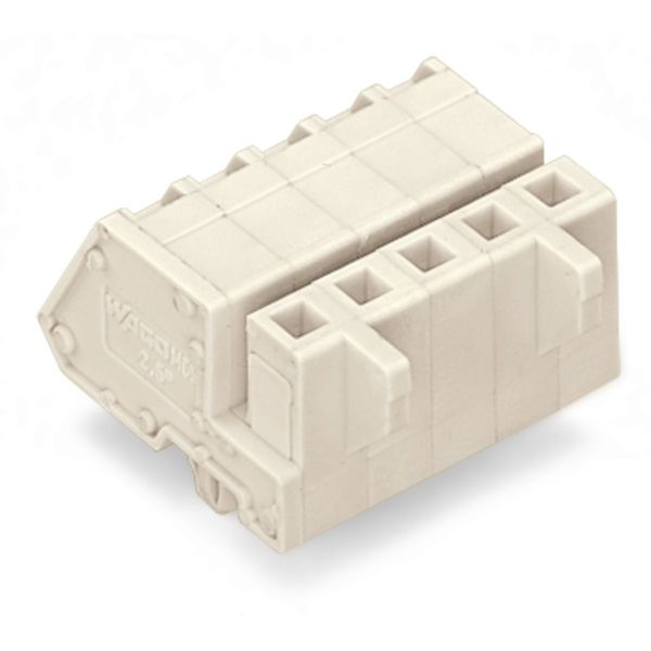 1-conductor female connector, angled CAGE CLAMP® 2.5 mm² light gray image 3