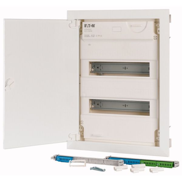 Hollow wall compact distribution board, 2-rows, flush sheet steel door image 4