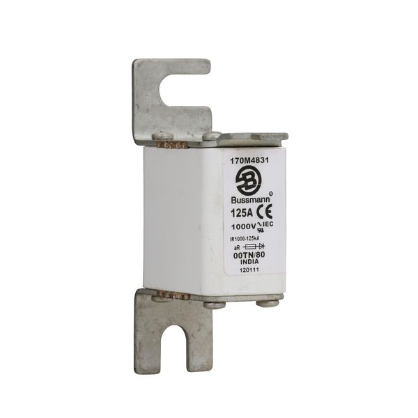 Fuse-link, high speed, 125 A, AC 1000 V, size 00, 30 x 47 x 98 mm, aR, DIN, IEC, type T indicator image 11