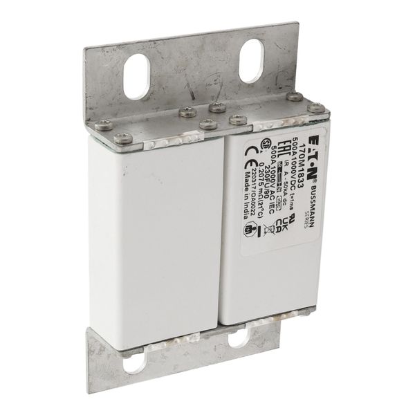 Fuse-link, high speed, 500 A, DC 1000 V, size 230, 24 x 78 x 115 mm, aR, IEC image 12