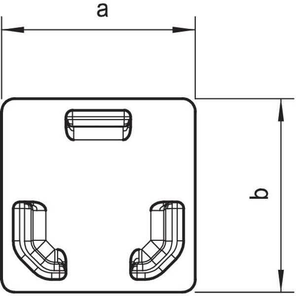 WDK HE15015LGR End piece  15x15mm image 2