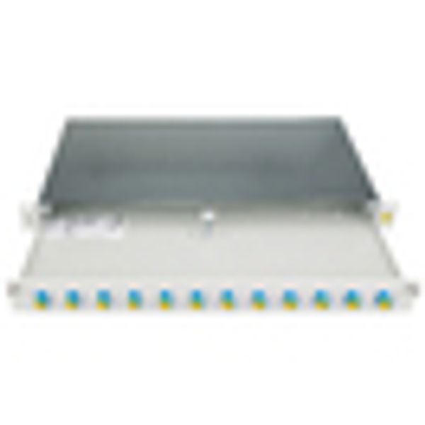 FO Patchpanel 19", 1U, sliding, for 12 fibers, LC, SM image 6