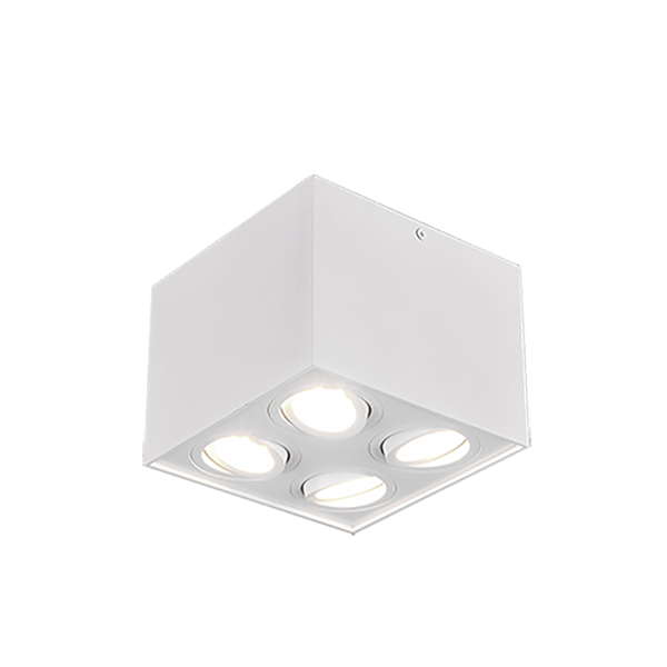 Biscuit ceiling lamp 4-pc GU10 matt white image 1