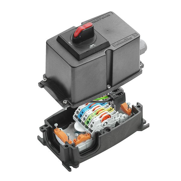 Energy distribution terminal strip with housing, IP65, in complete sta image 1