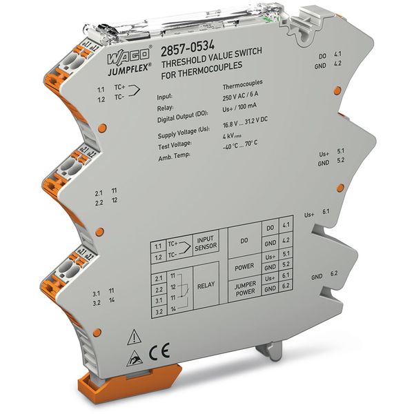 Threshold value switches Thermocouples 1 make contact image 1