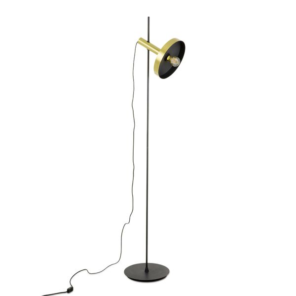 WHIZZ FLOOR LAMP GOLD/BLACK LAMPSHADE 1xE27 image 2