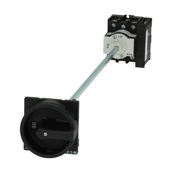 Main switch, P1, 40 A, rear mounting, 3 pole + N, STOP function, With black rotary handle and locking ring, Lockable in the 0 (Off) position, With met image 5