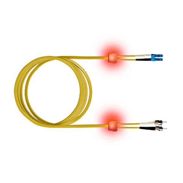 FO LED Patch Cord, Duplex, LCD/ST, E09/125, OS2, 7.5m image 1