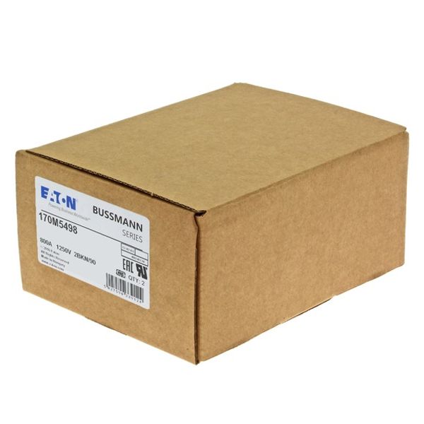 Fuse-link, high speed, 800 A, AC 1250 V, size 2, 61 x 77 x 91 mm, aR, IEC, UL, single indicator image 4