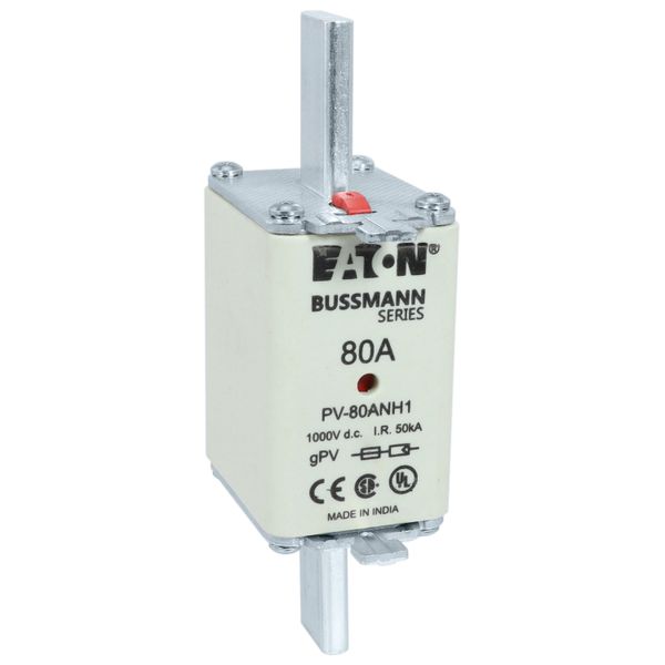 Fuse-link, high speed, 80 A, DC 1000 V, NH1, gPV, UL PV, UL, IEC, dual indicator image 24