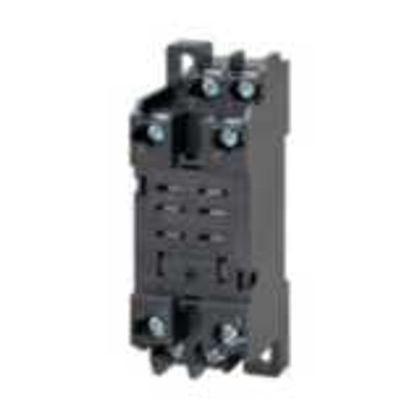 Socket, DIN rail/surface mounting, 8-pin, screw terminals image 3