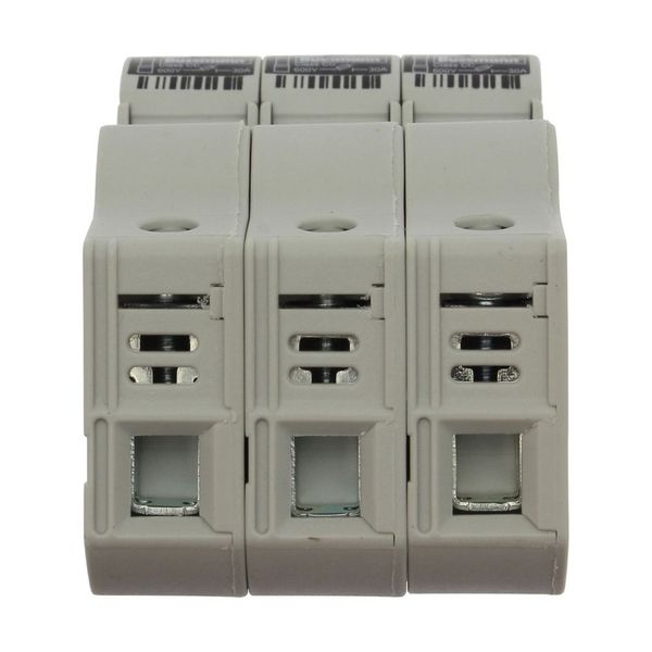 Fuse-holder, LV, 30 A, AC 600 V, 10 x 38 mm, CC, 3P, UL, DIN rail mount image 6